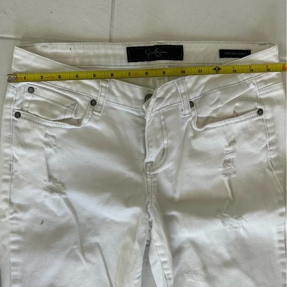 Jessica Simpson Women's Cream White Skinny Jeans Stretch Denim Size 30 - Picture 9 of 11